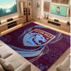 Aston Villa Football Print Crystal Velvet Rug, Comfortable Water Absorbent Non Slip Indoor Floor Carpet