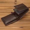 Fashion Men's Short Wallet Genuine Leather Handmade Leather Short Purse For Man Male Cowhide Small Purse For Men Card Holder