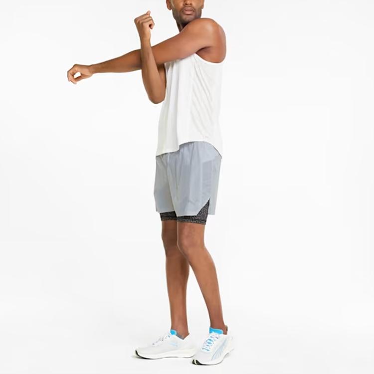 Puma Solid Color Elastic Casual Shorts Men Shorts Cyan 521481-19