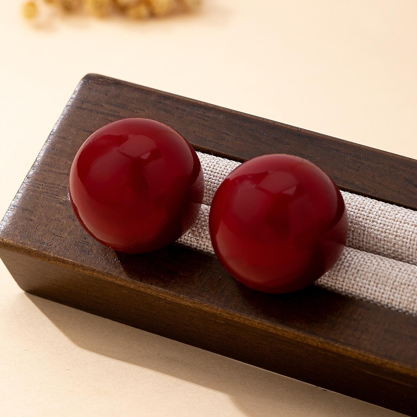

Women s Earrings, Semi-Circle Red Classic Fashion Earrings, Suitable for Daily Wear and Vacation Wear красный