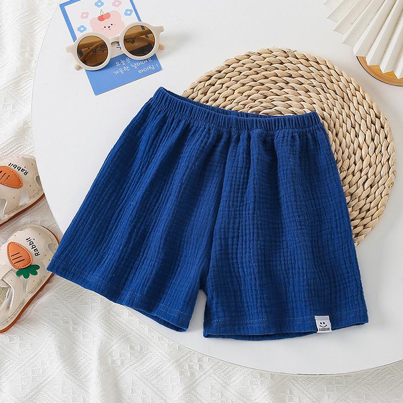 

Дитячі бавовняні літні шорти: Легкий стиль Кенді для хлопчиків і дівчаток 90 cm темно-синього кольору