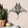 Vintage Stingray Silhouette Metal Wall Art Rust Resistant Ironwork Coastal Home Decor