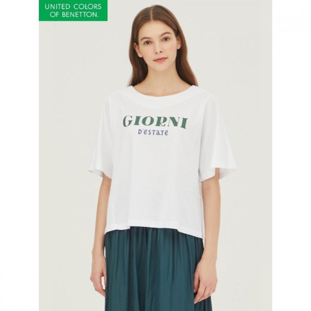 

BeneTTon Phyllis SpliT T shirT baTs05341 WH/42