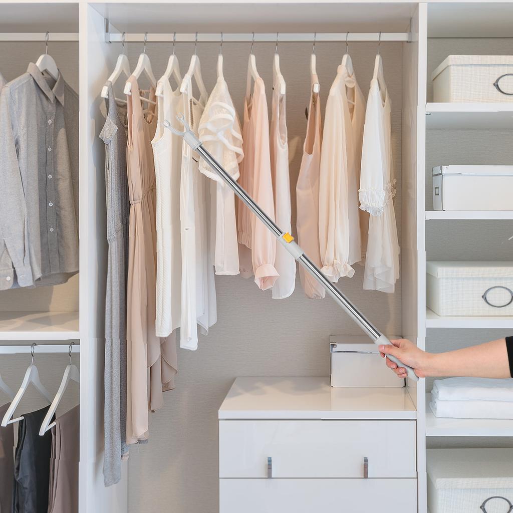 Adjustable Stainless Steel Closet Pole Telescopic Clothes Drying Rod Hanger Support Stick For Household Shelves Laundry
