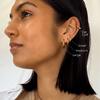 1 Pair of Classic Plain Circle Trend Hip Hop eEarrings Stainless Steel Men's Women's Simple Design Style Jewelry Does Not Fade