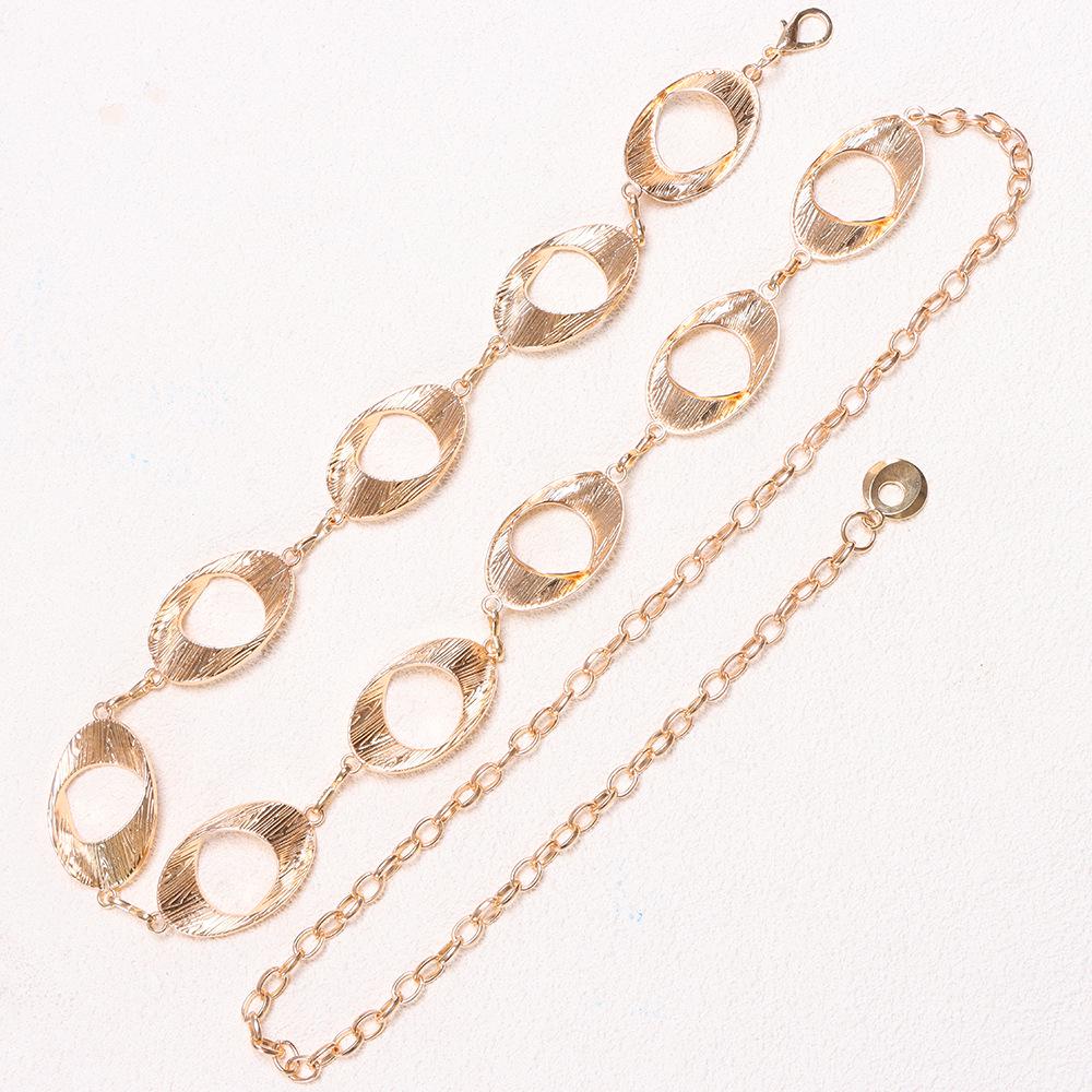 Nouvelles Arrivées: Chaîne de taille cercle dorée tendance