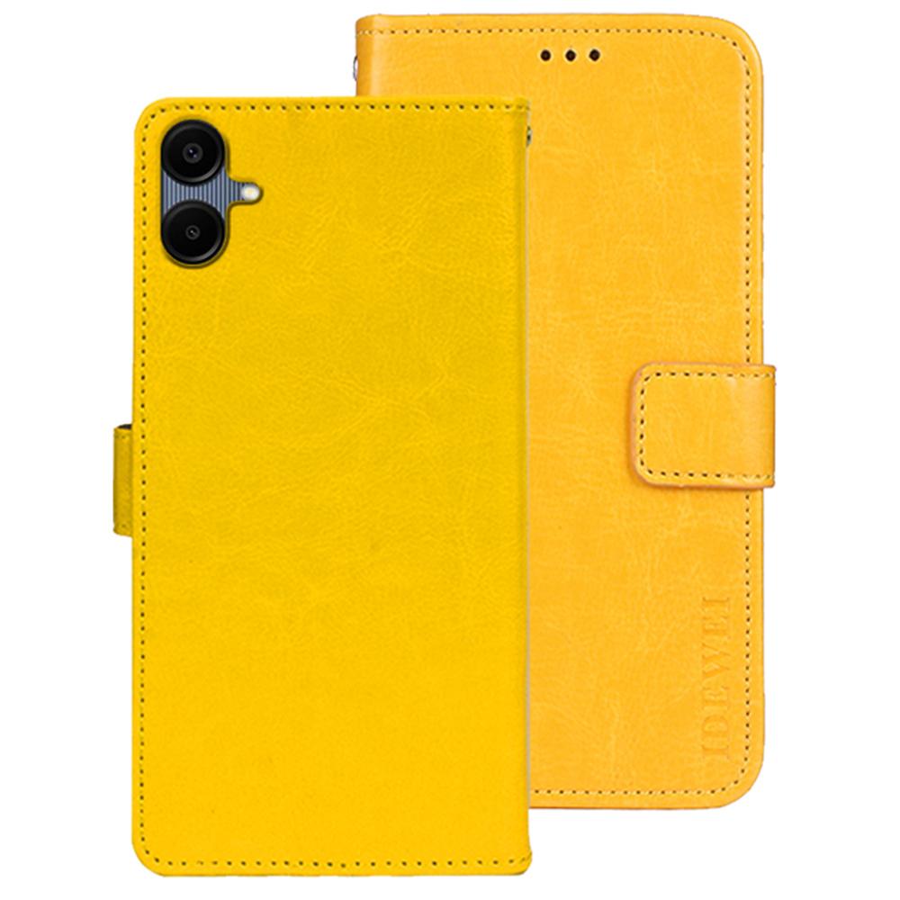 

IDEWEI For Samsung Galaxy A06 4G Stand Case Crazy Horse Texture Leather Phone Cover F