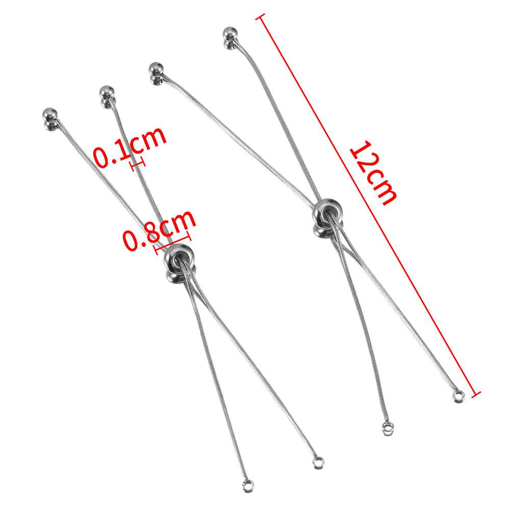 5pcs Stainless Steel Extension Tail Chain Lobster Clasps Connector Extended Chain Bracelet Necklace Jewelry Making DIY Component