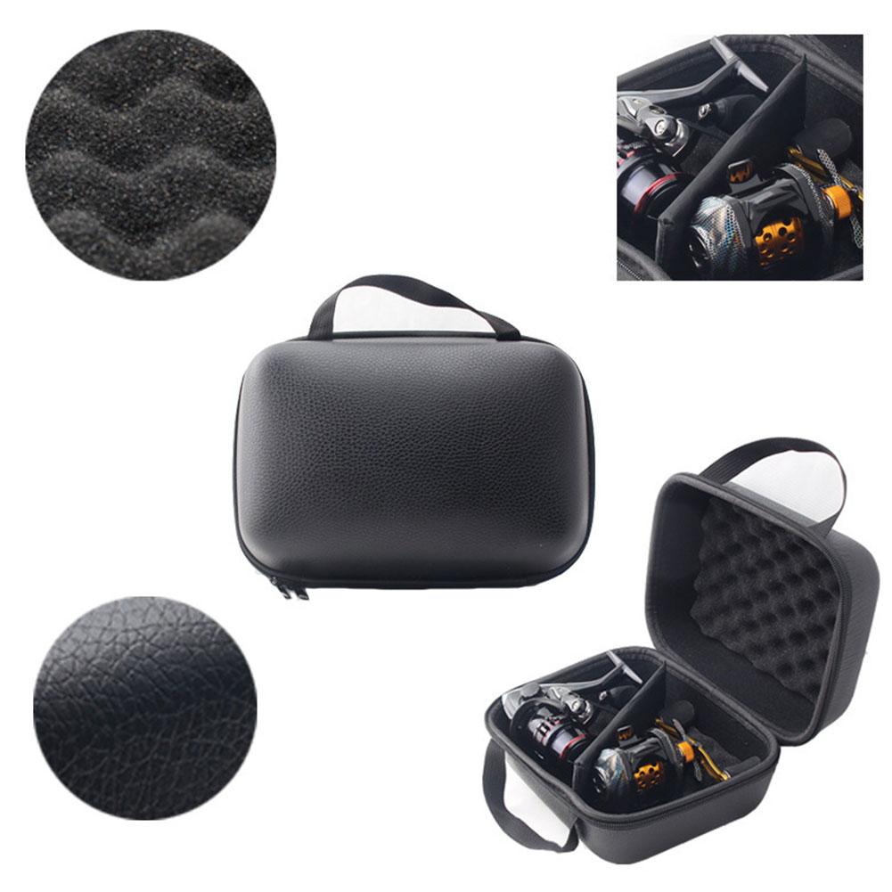 Fishing Bag Spinning Reel Case Cover Leather Fishing Reel Bag Shockproof Waterproof Fishing Tackle Storage Case