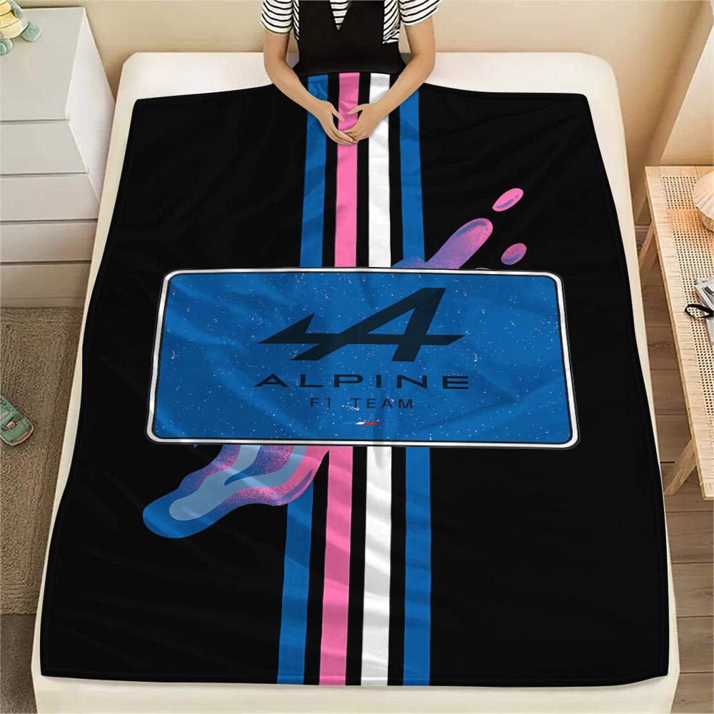 

1PC Alpha Romeo,Alpine F1 Print Flannel Blanket, High quality All Seasons, Home Decor, Warmth and Comfort, Perfect for Christmas Gifts 80cm x 120cm