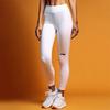 Li Ning Solid Color High Waist Tummy Control Butt Lifting Yoga Casual High Elastic Leggings Women Leggings White YULT040-1