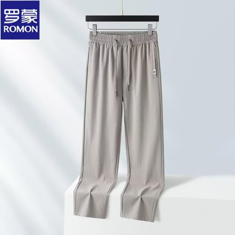ROMON Men s Loose Straight Leg Drawstring Casual Pants 5XL