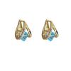 European & American Geometric Zircon Love Earrings - Retro, Simple, Light Luxury Fashion