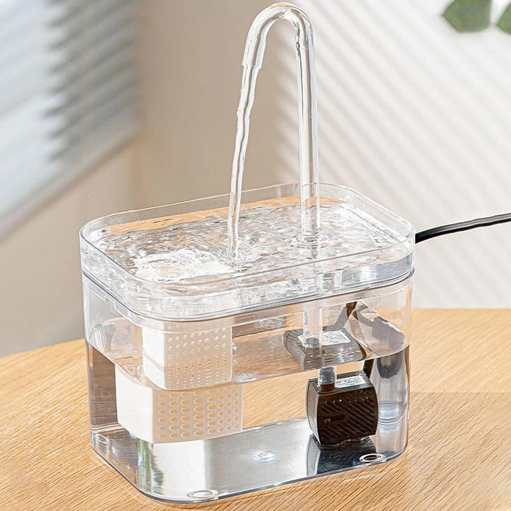 

Transparent Cat Water Fountain Smart Cat Filtering Drinker Household Pet Water Feeder Puppy