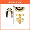 Egyptian Queen Costume Set With Handmade Polyester Accessories For Halloween Cosplay Adults