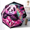 1pc Crystal Panda Automatic Open/Close Umbrella - Portable Collapsible Umbrella with 8-Rib Stability, Fashion Lovers Yy251017107