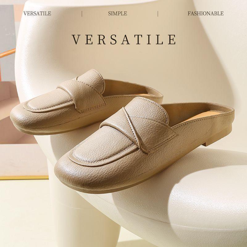 

Модная сумка голова полушлепанцы женские новые для улицы ленивые шлепанцы универсальные квадратный носок мягкая подошва летние женские шлепанцы 40-41 standard yardage хаки