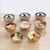 Stainless Steel Threaded Rice Bowl Dough Round Soup Double Layer Insulated Ramen Bowls Home Tableware Kitchen Accessories