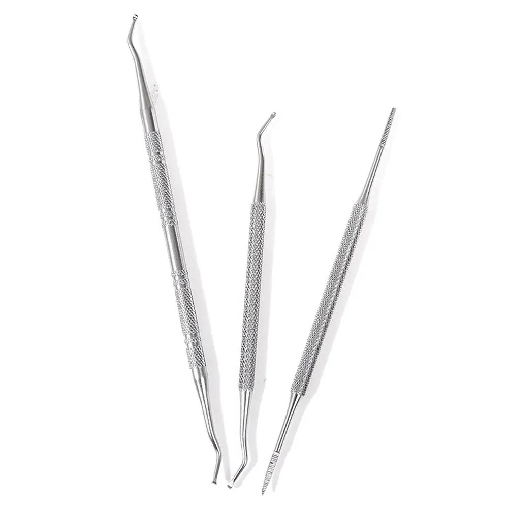 3pcs Hook Ingrown Double Ended Ingrown Toe Correction Lifter File Toe Nail Care Manicure Pedicure Toenails Clean Foot Care Tool