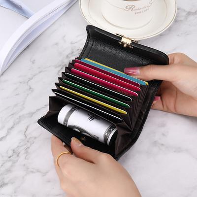 New Card Bag Women's Mini Thousand Bird Grid Multi-function Anti-degaussing Multi-card Driver's License Retro Bag