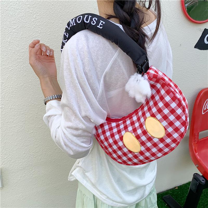 Korean Niche Plaid Handbag: Fashionable Versatile Women's Shoulder Crossbody