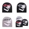 Fashion Portraits Figure And Letter Patterns Men Casual Knitted Hats Winter For