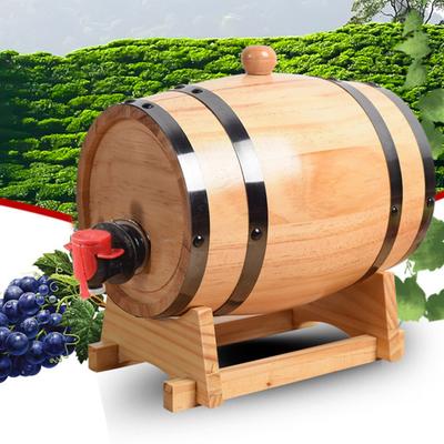 1/1,5/3L Dębowy Beczka na Wino ze Stojakiem Kranem Vintage Beczka do Starzenia Whiskey Dystrybutor Drewniany
