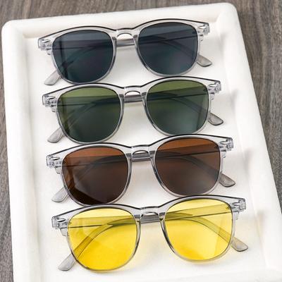 Trendy Fashion SunGlasses, Polycarbonate Frame & Lens, Unisex Stylish Ins-Style Decorative Eyewear for Men and Women