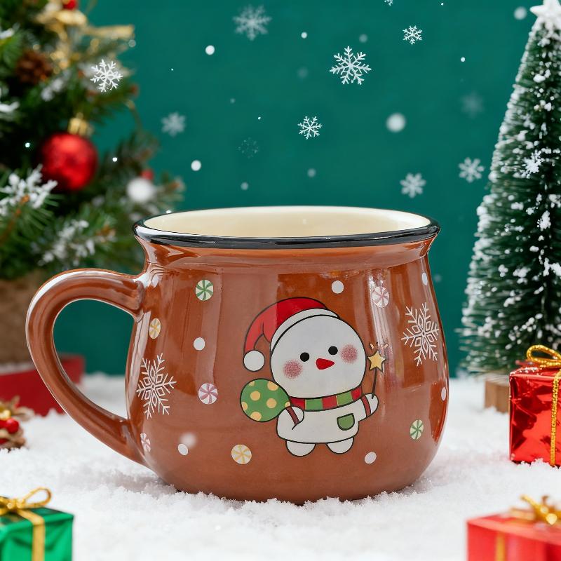 

150ML Christmas Mugs Ceramic Cute Santa Elk Penguin Mousse Cup Coffee Cup for Office Home Milk Coffee Tea Cups Xmas Gifts 150ml