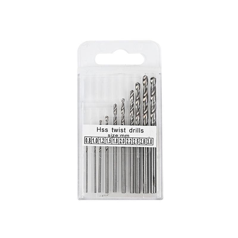 10pc Wenwan High-Speed Steel Twist Hand Drill Bit Set