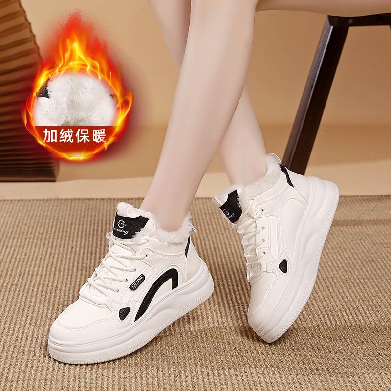 

Зимние новые утолщенные флисовые зимние хлопковые ботинки для девушек-студенток высокие ботинки для серфинга флисовые теплые хлопковые ботинки MS 35