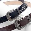 Trendy Versatile Y2k Punk Belt PU Leather Star Gothic Belt Hip-Hop Pin Buckle Belts Gifts