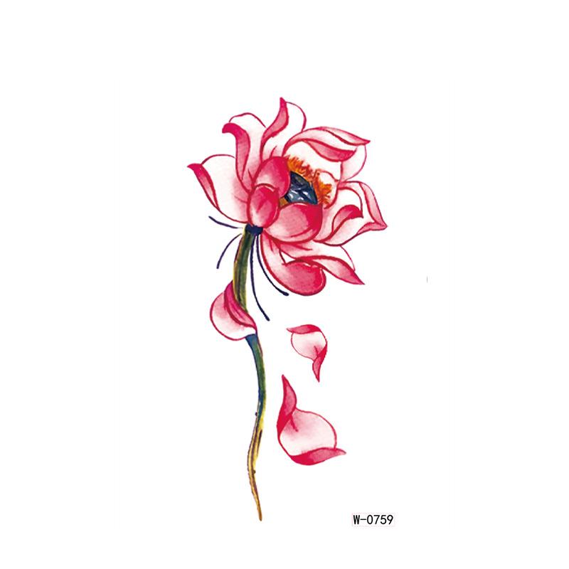 Beauty Sticker Cartoon Tattoo Sticker Temporary Waterproof Animation Flower Personalized Flower Arm Tattoo Sticker