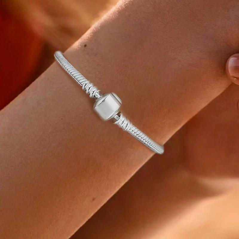 925 Sterling Silver Zircon Love Heart Sweet Bracelet DIY Bead Making Fit Original Bracelets Fine Jewelry Gift