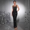 Luxury Rhinestone Beaded Bodycon Camisole Evening Dress