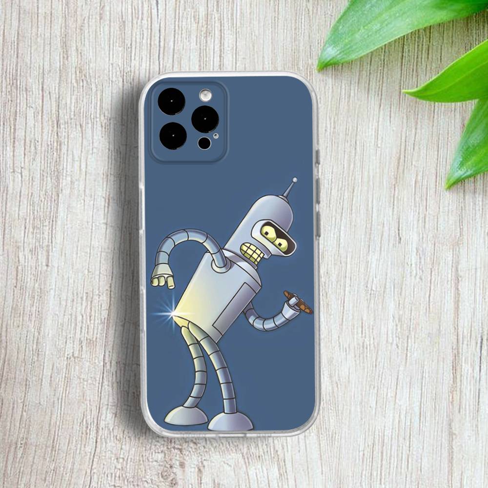 

Futurama B-Bender Funny Phone Case For iPhone 17,16,15,14,13,12,11 Pro,Max,Plus,X,XS,XR,SE4,E Mini Transparent Soft Cover iPhone15Plus