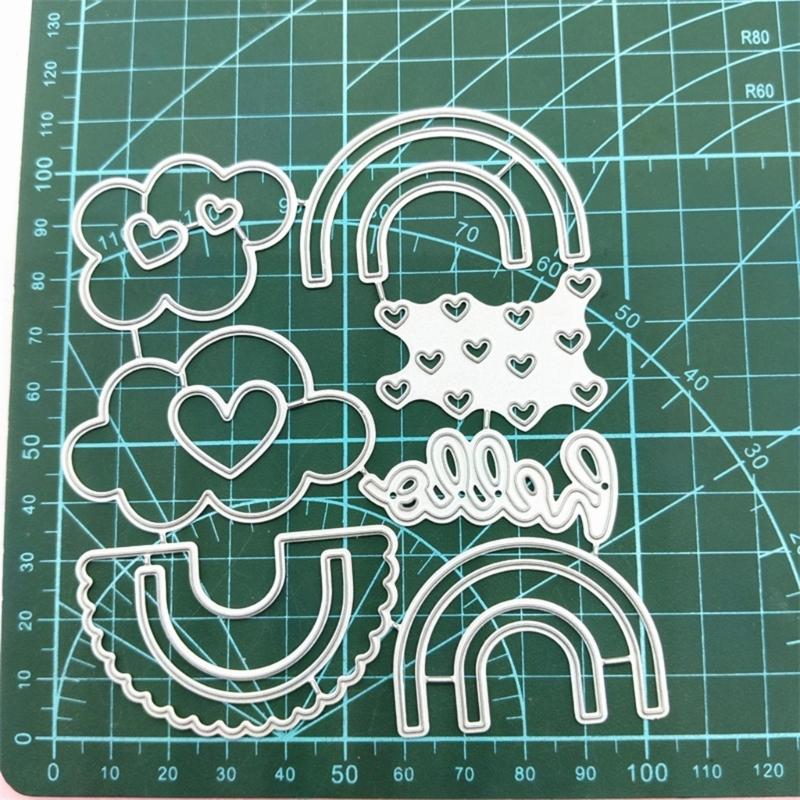 Loves Heart Rainbows Metal Cutting Dies for DIY Scrapbook Cutting Die Paper Cards Embossed Decorative Art Crafts