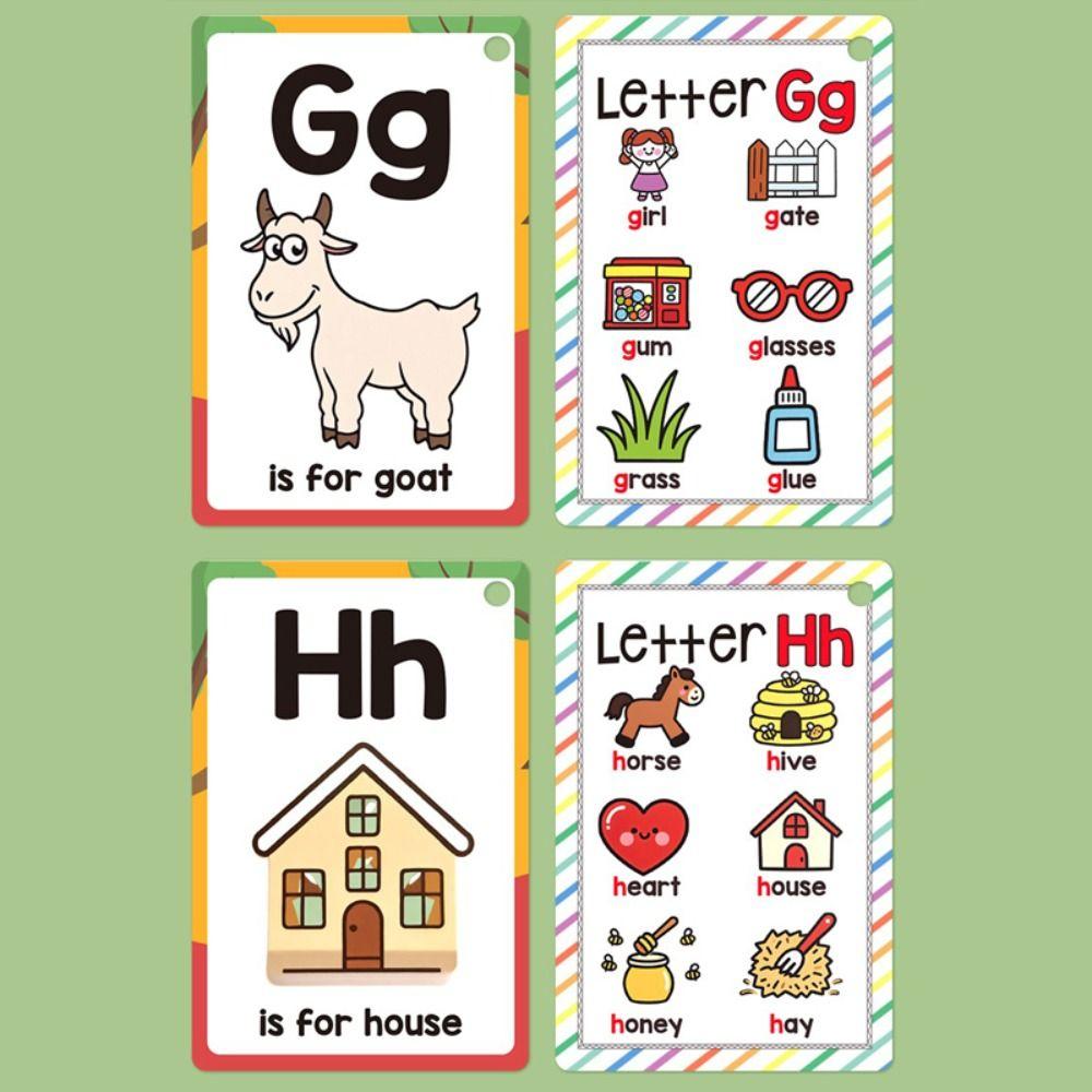 A-Z Cards English Alphabet Cards 26 Letters Montessori Learning Cards  Home Learning