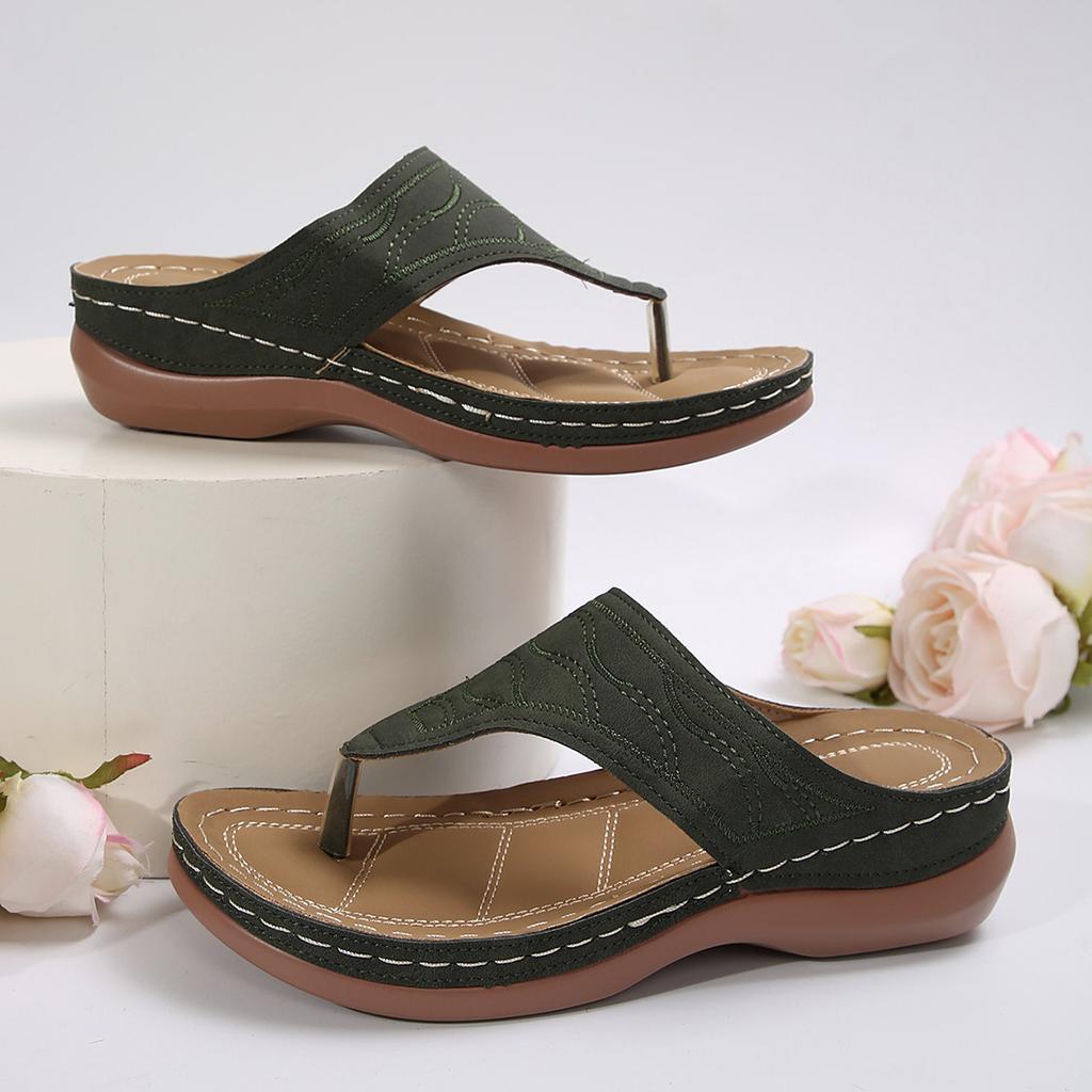 Fashion Autumn Wedges Shoes Women Comfortable Sandals Summer Anti-slip Slip on Flip Flop  Women Platform Sandals Big Size Slides Women
