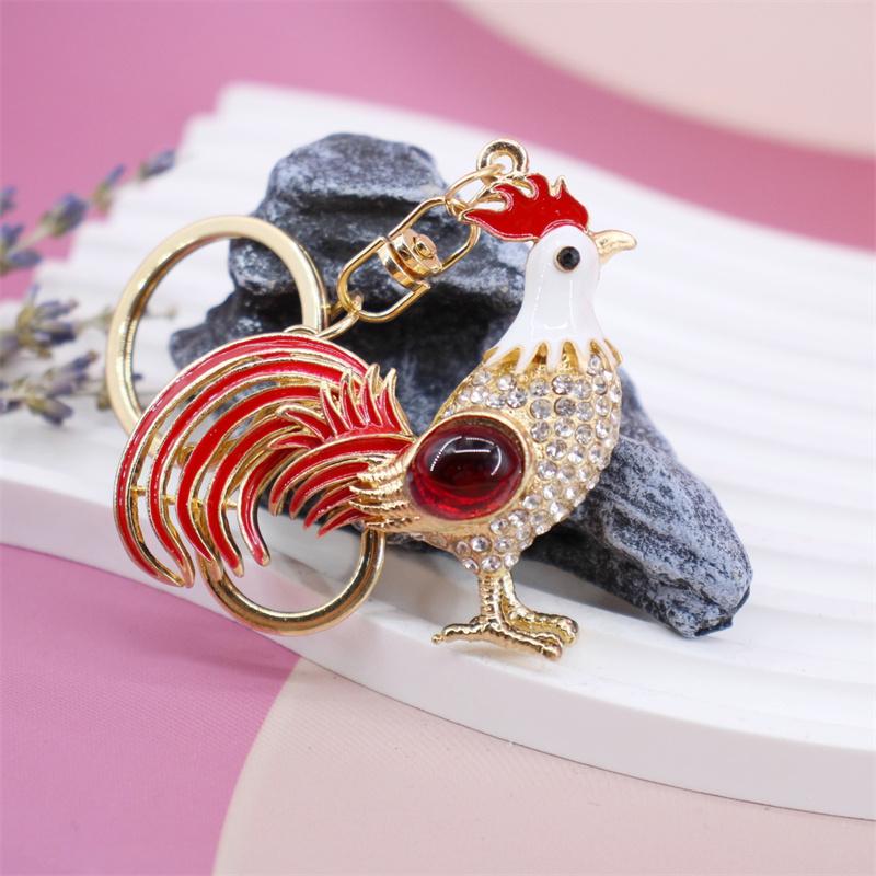 Rhinestone Flamingo Keychain Flamingo Pendant Keychain Rhinestone Crystal Keyring Car Key Chain Key Holder Handbag Purse Charm