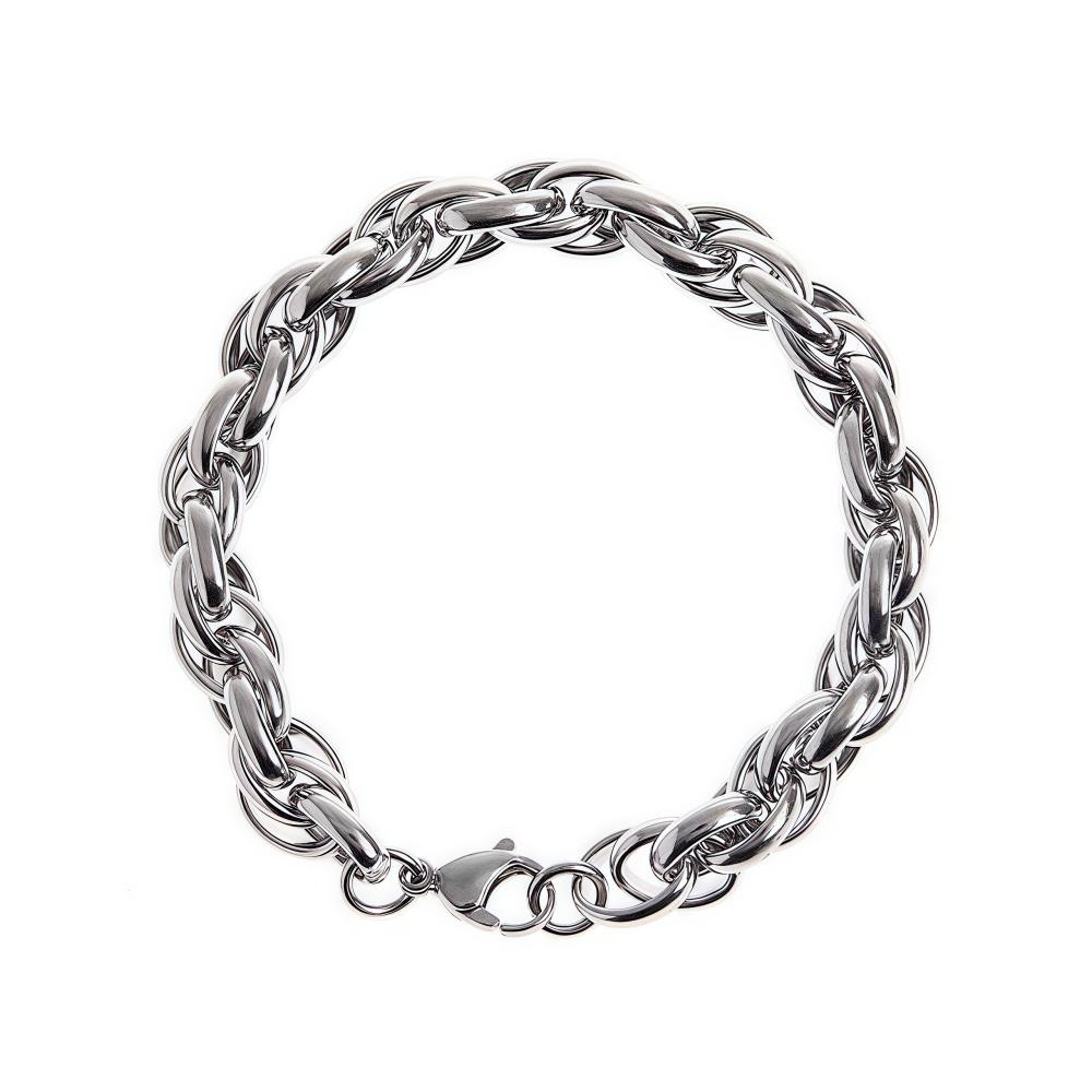 Hip Hop Men Stainless Steel Bracelet Silver Color American Titanium Steel Coarse Keel Chain Bracelet Fashion Party Jewelry