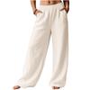 Women's Casual And Fashionable Color Loose Pants With Pocketes