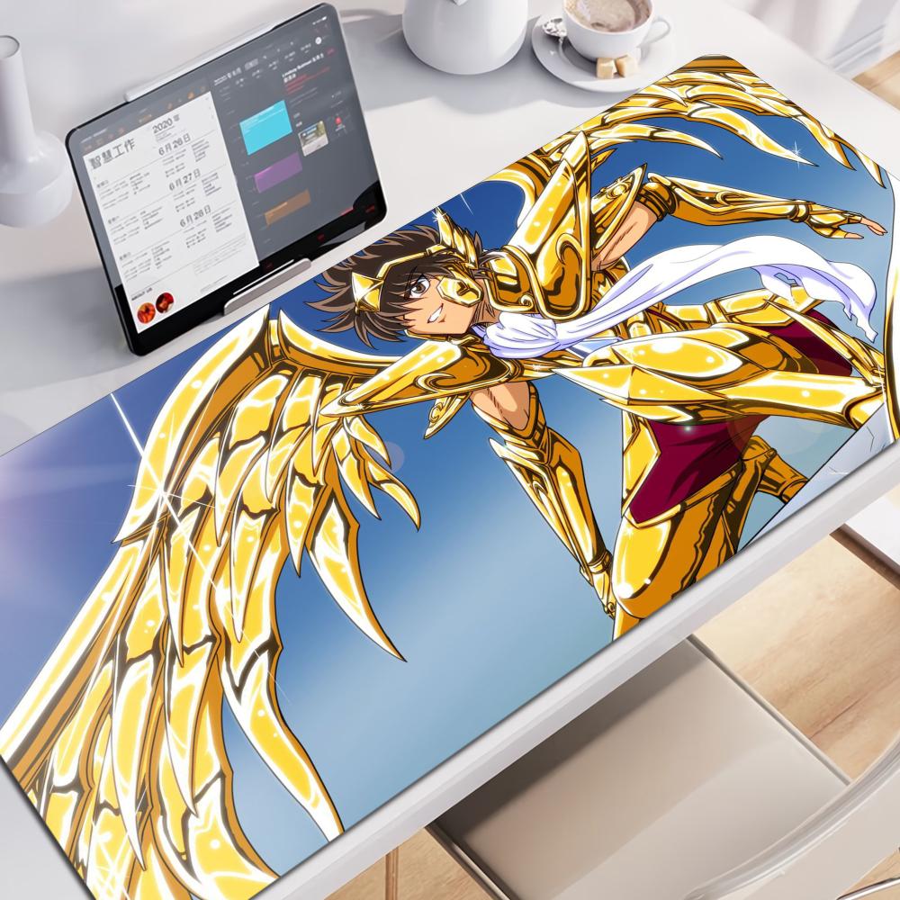 HD Printing Anime Saint Seiya Mousepad Natural Nonslip Rubber Game Mouse Durable Desktop Mousepads Keyboard Pad Deskmat