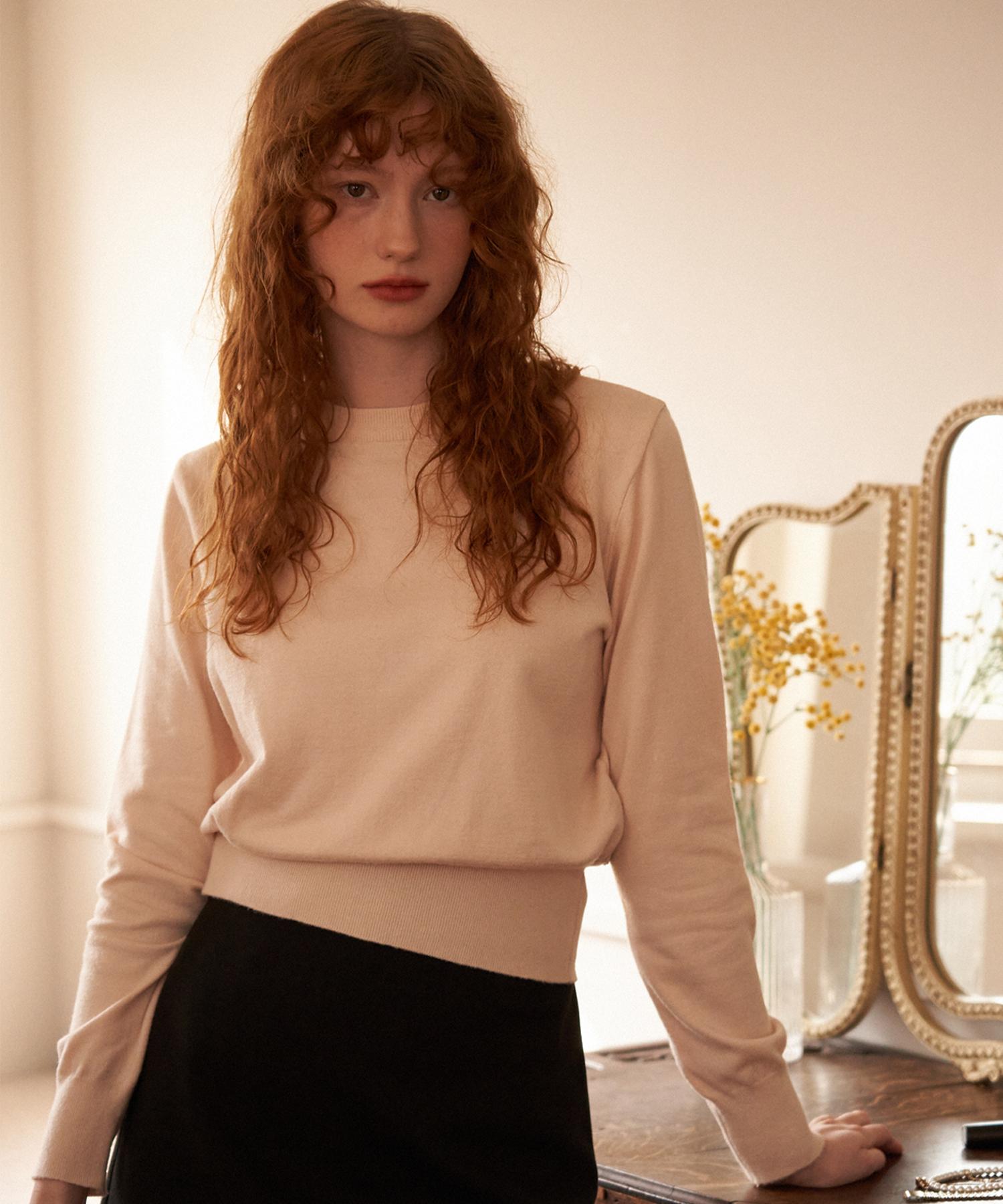 Ramaro Agatha Round Neck Classic Knit (Cream) Cream