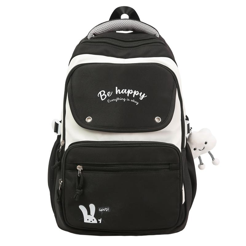 Color Block Student Schoolbag Women's Large Capacity Backpack