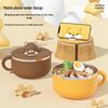 304 Stainless Steel Instant Noodle Bowl with Lid & Water Filter, Cute Large Fast Food Gift Cup for Students.