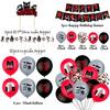 Set Detallado de Suministros para Fiesta de Cumpleaños con Tema de Terror Gato Dibujo Animado Siren Head