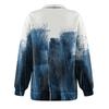 Women's Casual Fashion Long Sleeve Flower Print Oversize Zip Sweatshirt Top