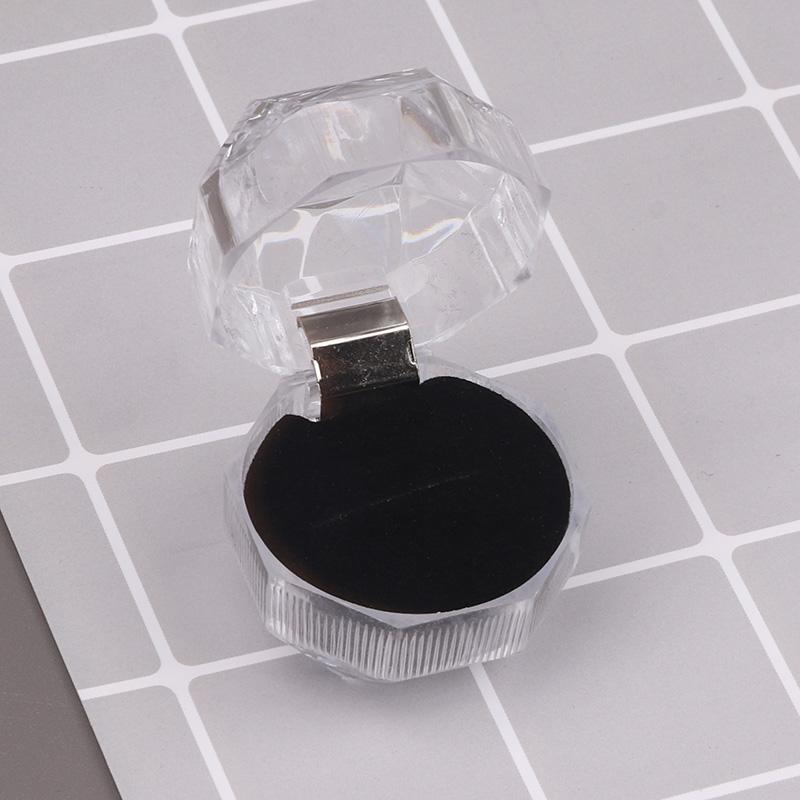 20PCS Acrylic Crystal Ring Boxes Storage Display Box Storage Organizer Case Clear Package Box for Wedding Jewelry Packaging