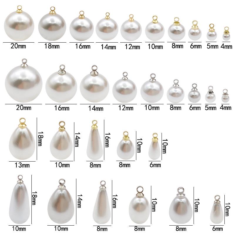 

Серьги-подвески из смешанного золота/белого цвета с искусственным жемчугом в форме капли и петелькой